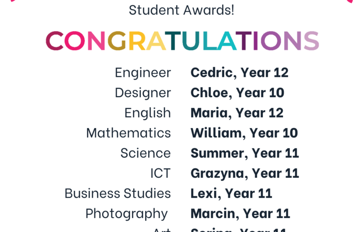 Image of This Term's Student Award Winners!